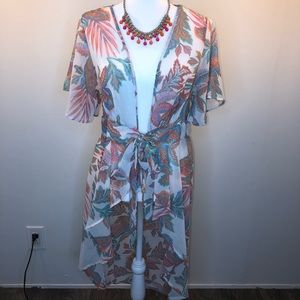 Charlotte Russe Mesh Kimono- Duster